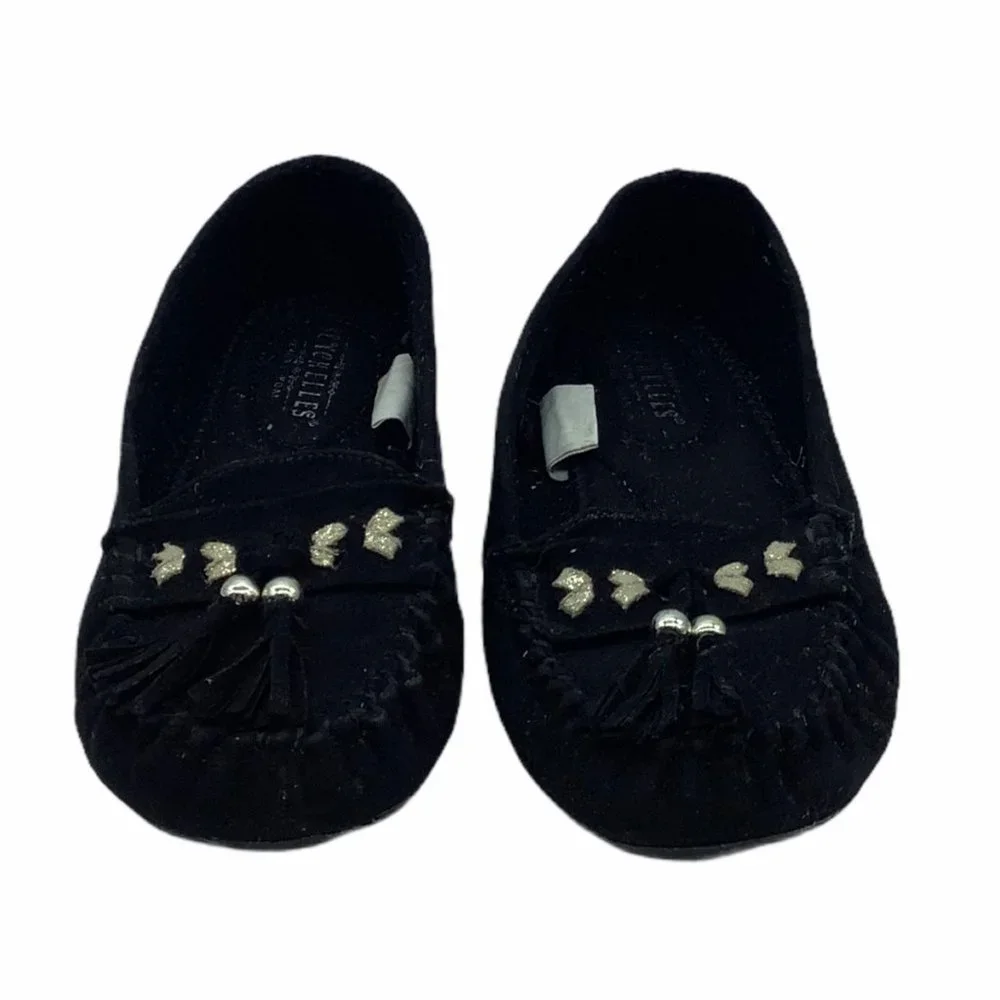 Seychelles flats moccasins memory foam black Girls